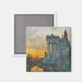 Uitzicht van Zuid-Italië met Romeinse oudheid Magneet (Voorkant / Achterkant)