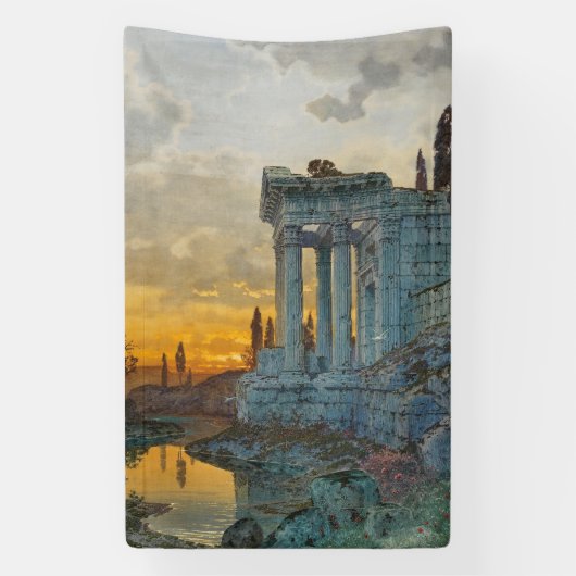 Uitzicht van Zuid-Italië met Romeinse oudheid Spandoek (Verticaal)