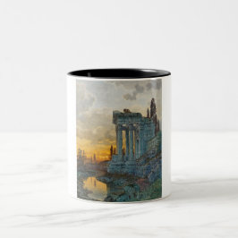 Uitzicht van Zuid-Italië met Romeinse oudheid Tweekleurige Koffiemok