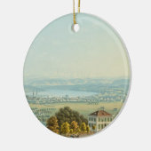 Uitzicht van Zürich, c.1840 (m/c) Keramisch Ornament (Links)