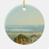 Uitzicht van Zürich, c.1840 (m/c) Keramisch Ornament (Achterkant)