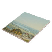 Uitzicht van Zürich, c.1840 (m/c) Tegeltje (Zijkant)