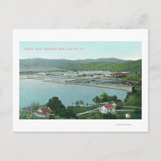 Uitzicht van zwavelbanken QuickSilver Mine Briefkaart (Voorkant)