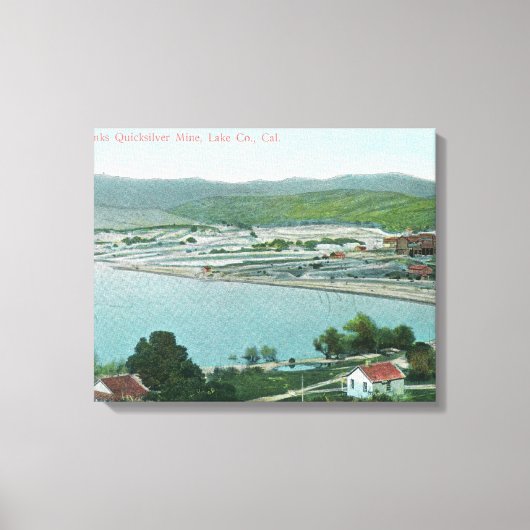 Uitzicht van zwavelbanken QuickSilver Mine Canvas Afdruk (Voorkant)