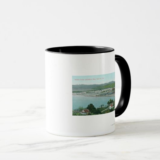 Uitzicht van zwavelbanken QuickSilver Mine Mok (Voorkant rechts)