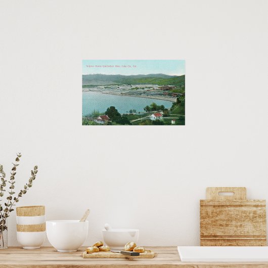 Uitzicht van zwavelbanken QuickSilver Mine Poster (Keuken)