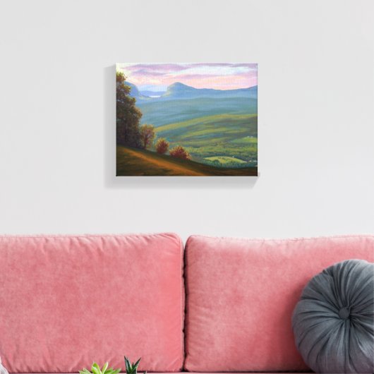 Uitzicht vanaf Burke Mountain Vermont Canvas Afdruk (Insitu (Woonkamer))