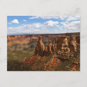 Uitzicht vanaf Canyon Rim Trail bij Colorado Monum Briefkaart