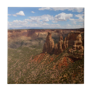 Uitzicht vanaf Canyon Rim Trail bij Colorado Monum Tegeltje