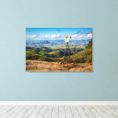 Uitzicht vanaf de top van de bergen canvas afdruk (Insitu (Houten vloer))