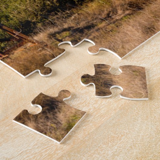 Uitzicht vanaf de top van de bergen legpuzzel (Zijkant)