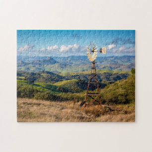 Uitzicht vanaf de top van de bergen legpuzzel