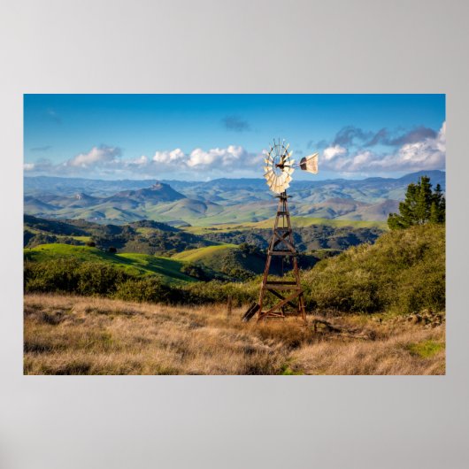 Uitzicht vanaf de top van de bergen poster (Voorkant)