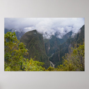 Uitzicht vanaf de trein naar Machu Picchu, Peru Poster