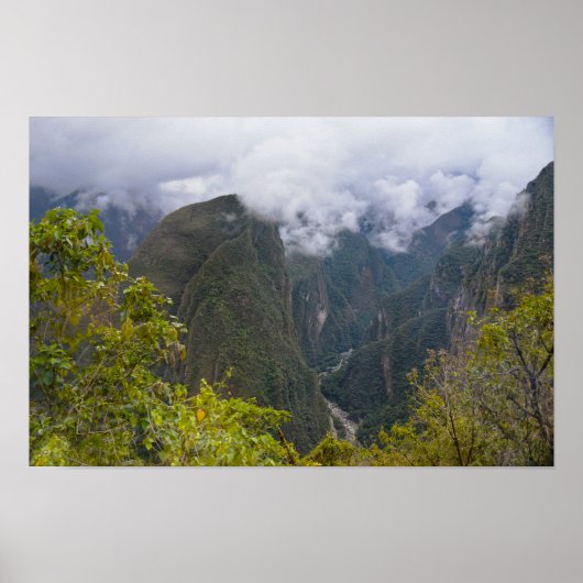 Uitzicht vanaf de trein naar Machu Picchu, Peru Poster (Voorkant)