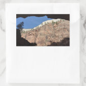 Uitzicht vanaf Devil's Staircase in Zion National Rechthoekige Sticker (Tas)