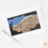 Uitzicht vanaf Devil's Staircase in Zion National Rechthoekige Sticker (Envelop)