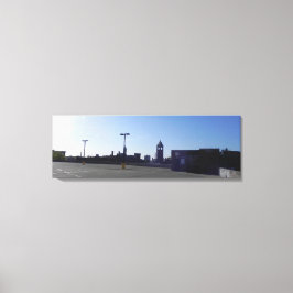UITZICHT VANAF EEN GARAGE DAK SERIE OMVAT CANVAS AFDRUK