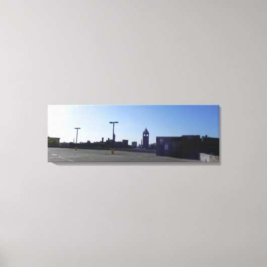 UITZICHT VANAF EEN GARAGE DAK SERIE OMVAT CANVAS AFDRUK (Voorkant)