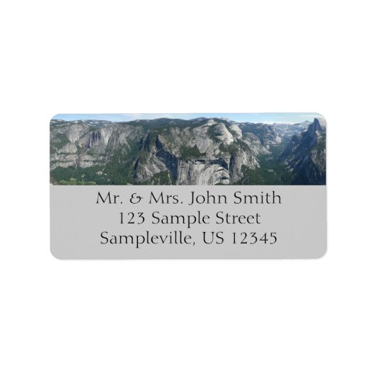 Uitzicht vanaf Glacier Point in Yosemite National Etiket (Voorkant)
