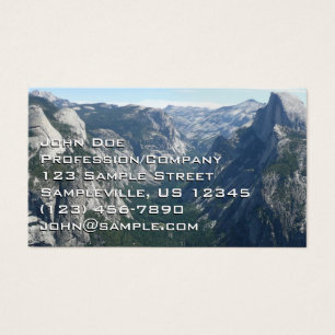 Uitzicht vanaf Glacier Point in Yosemite National  Visitekaartje