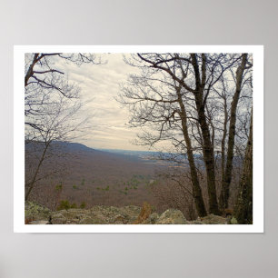 Uitzicht vanaf Hawk Mountain Poster