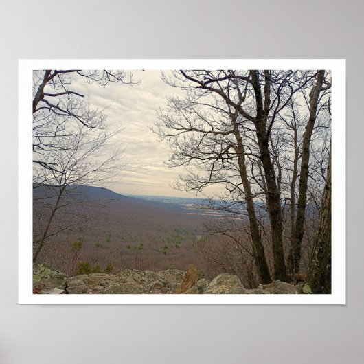 Uitzicht vanaf Hawk Mountain Poster (Voorkant)