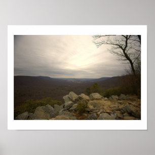 Uitzicht vanaf Hawk Mountain Poster
