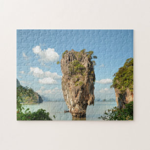 Uitzicht vanaf heuvel van Ko Tapu eiland in Thaila Legpuzzel