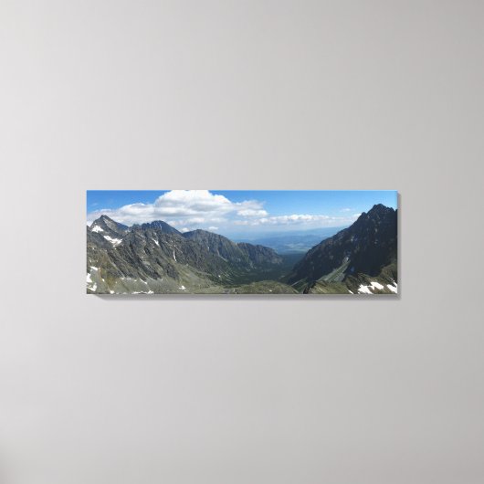 Uitzicht vanaf Koprowa Pass, Tatras Canvas Afdruk (Voorkant)
