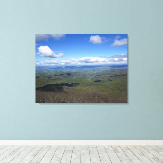Uitzicht vanaf Mary's Rock Canvas Afdruk (Insitu (Houten vloer))