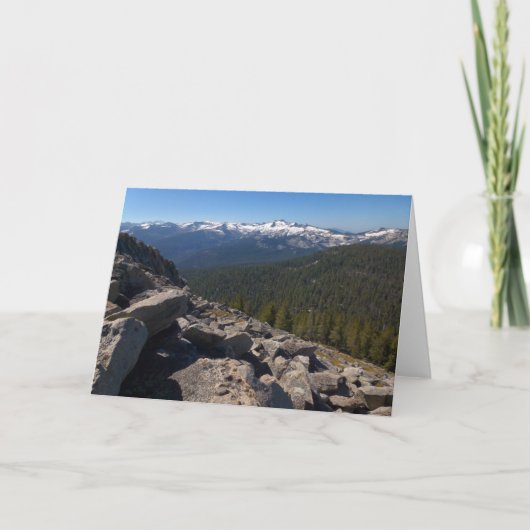 Uitzicht vanaf Mitchell Peak in Sequoia National P Kaart (Voorkant)