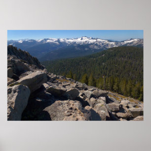 Uitzicht vanaf Mitchell Peak in Sequoia National P Poster