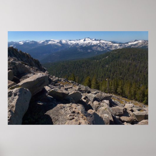 Uitzicht vanaf Mitchell Peak in Sequoia National P Poster (Voorkant)