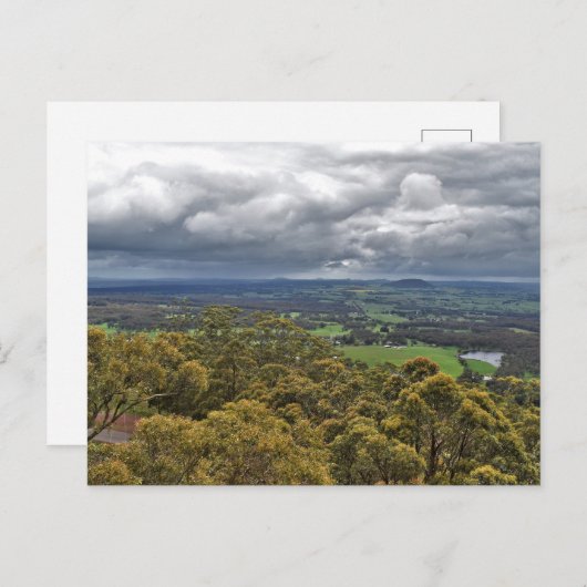 Uitzicht vanaf Mount Buninyong Briefkaart (Voorkant / Achterkant)