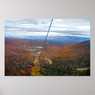 Uitzicht vanaf Mount Mansfield, Vermont, in de her Poster