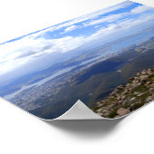Uitzicht vanaf Mount Wellington, Tasmanië, Print (Hoek)