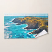 Uitzicht vanaf Ocean Cliffs: Wild Shore Bad Handdoek (Handdoek)