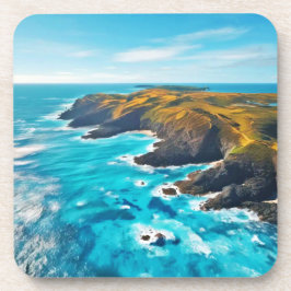 Uitzicht vanaf Ocean Cliffs: Wild Shore Bier Onderzetter