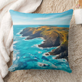 Uitzicht vanaf Ocean Cliffs: Wild Shore Kussen