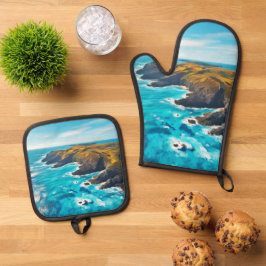 Uitzicht vanaf Ocean Cliffs: Wild Shore Ovenwant & Pannenlap Set