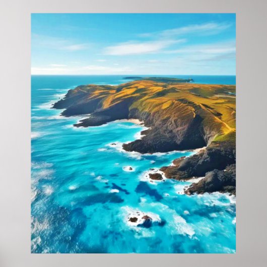 Uitzicht vanaf Ocean Cliffs: Wild Shore Poster (Voorkant)