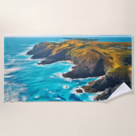 Uitzicht vanaf Ocean Cliffs: Wild Shore Strandlaken