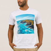 Uitzicht vanaf Ocean Cliffs: Wild Shore T-shirt (Voorkant)