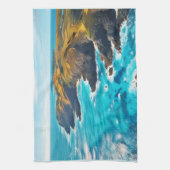 Uitzicht vanaf Ocean Cliffs: Wild Shore Theedoek (Verticaal)