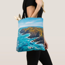 Uitzicht vanaf Ocean Cliffs: Wild Shore Tote Bag