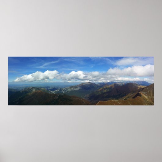 Uitzicht vanaf Poster Starorobocianski Wierch Tatr (Voorkant)