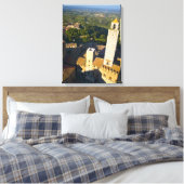 Uitzicht vanaf toren, San Gimignano, Siena, Toscan Canvas Afdruk (Insitu (Slaapkamer))