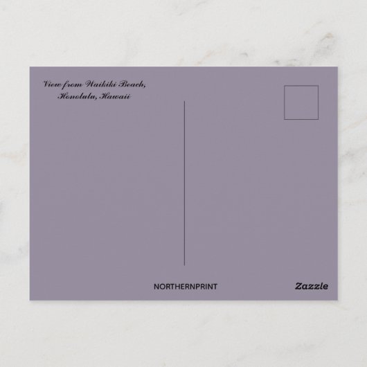 Uitzicht vanaf Waikiki Beach Honolulu Hawaii Briefkaart (Achterkant)