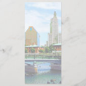 Uitzicht vanaf Waterplace Park bruiloftsmenu Menu (Achterkant)